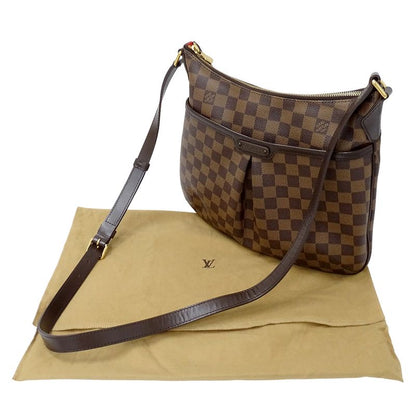 Louis Vuitton Damier Shoulder Bag Blue Bloomsbury PM Brown