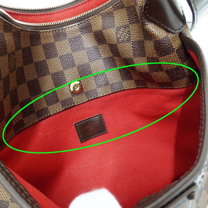 Louis Vuitton Damier Shoulder Bag Blue Bloomsbury PM Brown
