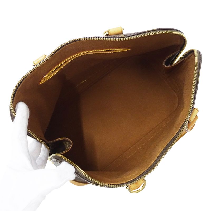 Louis Vuitton Bag Monogram Handbag Alma Brown