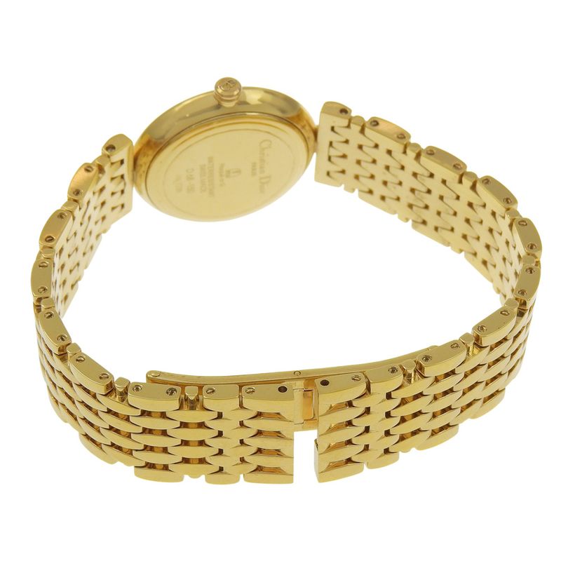 Dior Gold Plated Quartz Analog Display Dial Watch