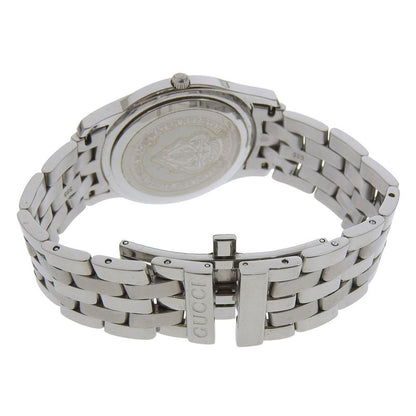 Gucci Stainless Steel Black Quartz Analog Display Dial Watch