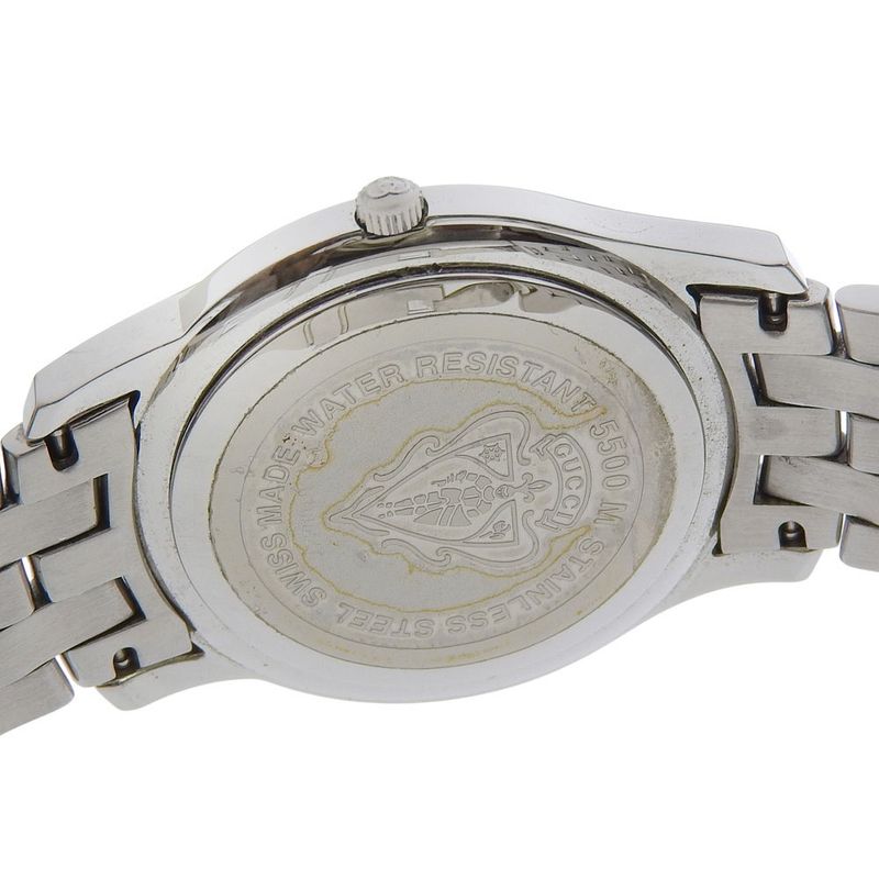 Gucci Stainless Steel Black Quartz Analog Display Dial Watch