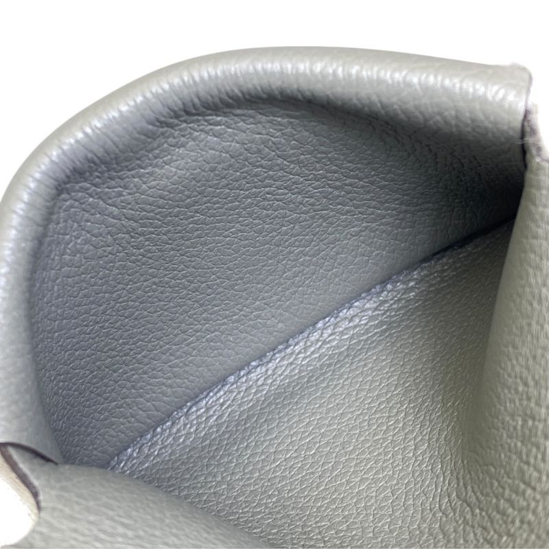 Hermes Calvi Duo Coin Case Card Mini Wallet Grimeia Gray Sophistication Luxury
