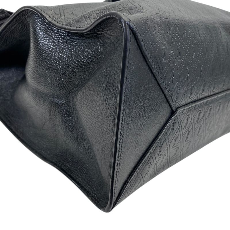 Saint Laurent Paris le Monogram Deli Paper Clutch Cassandra Logo Leather Black