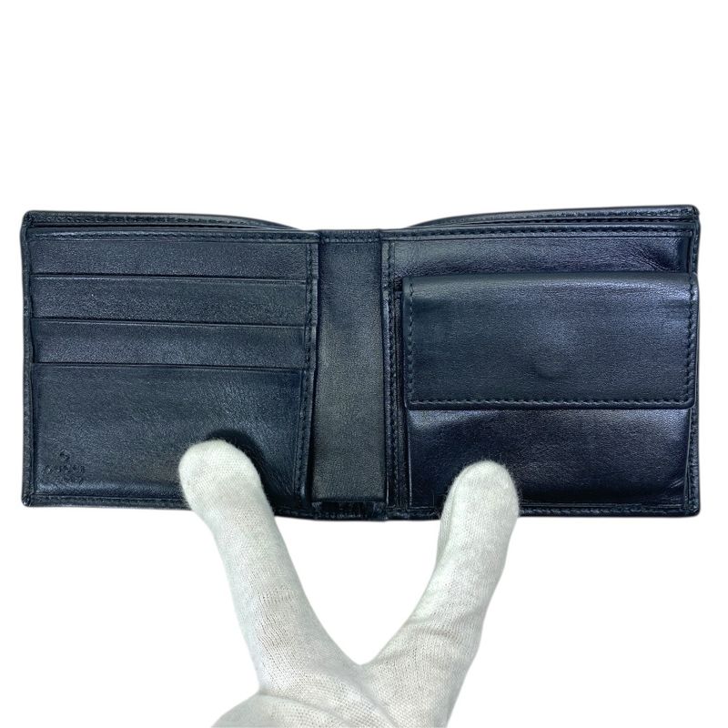 Gucci Wallet Bifold Compact Billfold Coin Purse Logo
