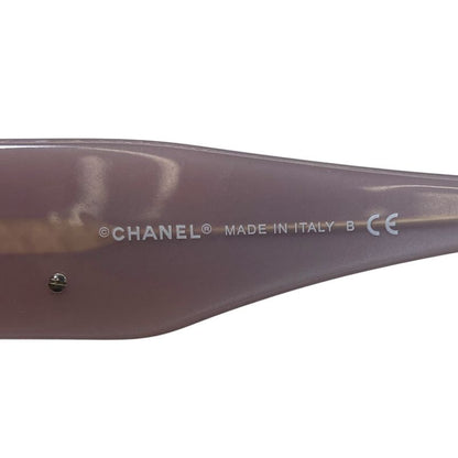Chanel Camellia Sunglasses Eyewear CC Logo Plastic Colored Lenses Black Pink