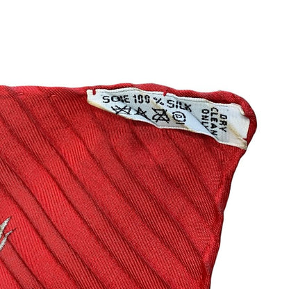 Hermes Scarf Passiflores Passion Flower Pleats Carre 90 Silk Red Multicolor