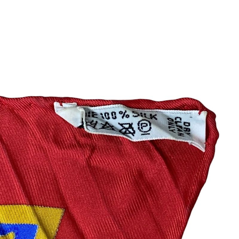 Hermes Scarf Joyaux de L'ete Summer Pleat Pleats Carre 90 Silk Red Multicolor