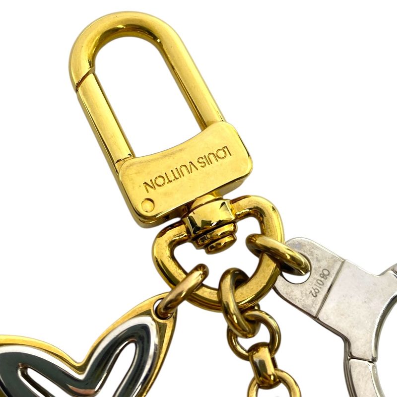 Louis Vuitton Key Holder Key Ring Charm Porte Cles Insolence Metal Gold Silver