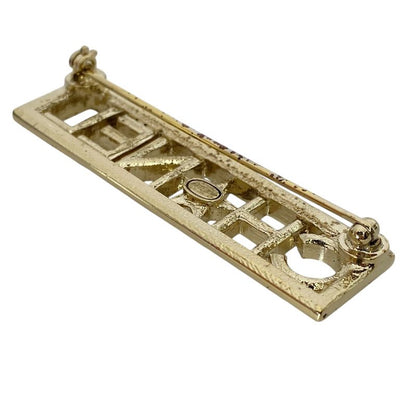 Chanel Logo Brooch Pin Star Gold Sophistication Luxury Gorgeous Presence