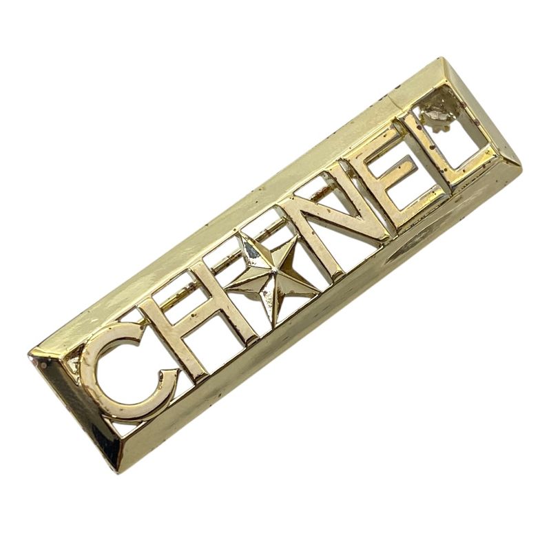 Chanel Logo Brooch Pin Star Gold Sophistication Luxury Gorgeous Presence