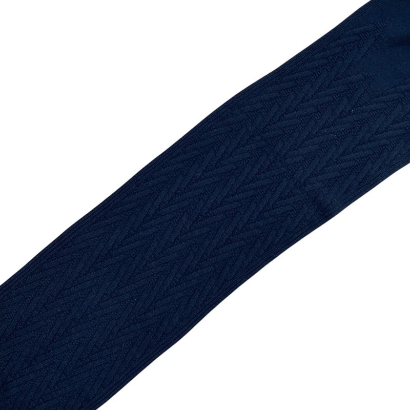 Hermes Knit Cable Scarf Shawl Cashmere Navy Classic Luxury Soft Warm Comfortable
