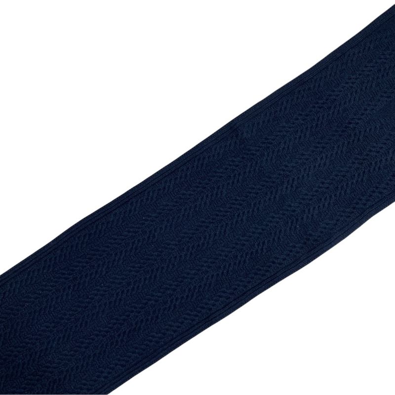 Hermes Knit Cable Scarf Shawl Cashmere Navy Classic Luxury Soft Warm Comfortable