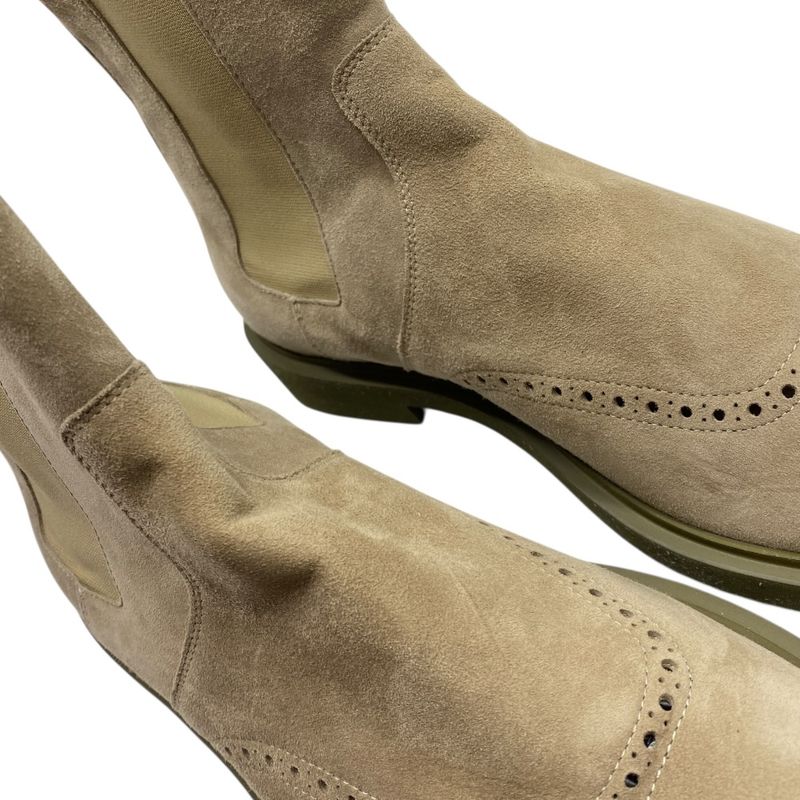 Hermes Side Gore Boots Short Shoes Suede Beige Luxury Sophisticated Adult Style