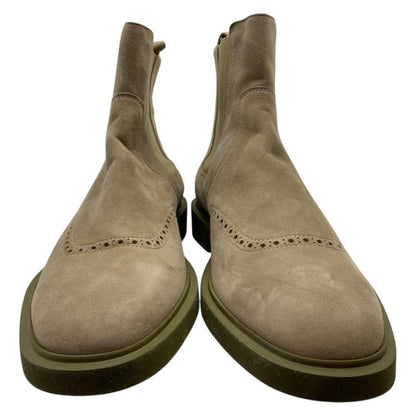 Hermes Side Gore Boots Short Shoes Suede Beige Luxury Sophisticated Adult Style