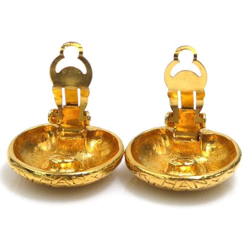 Chanel Earrings Logo Gold Plated