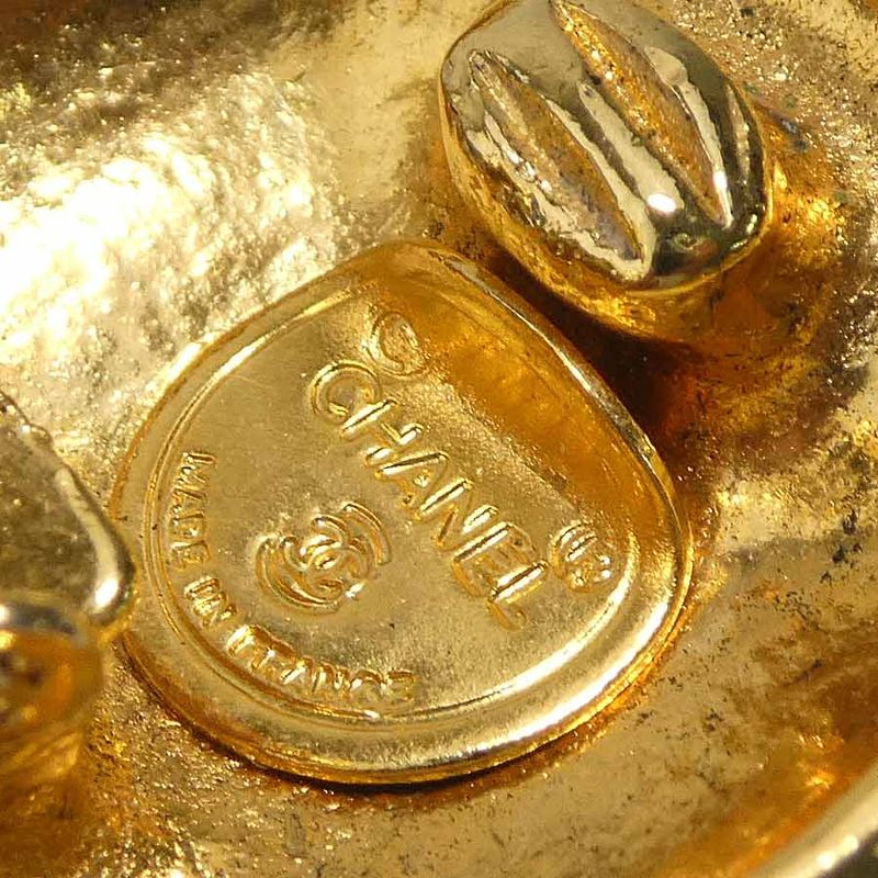 Chanel Earrings Logo Gold Plated