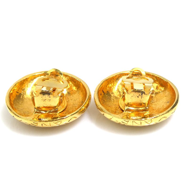Chanel Earrings Logo Gold Plated