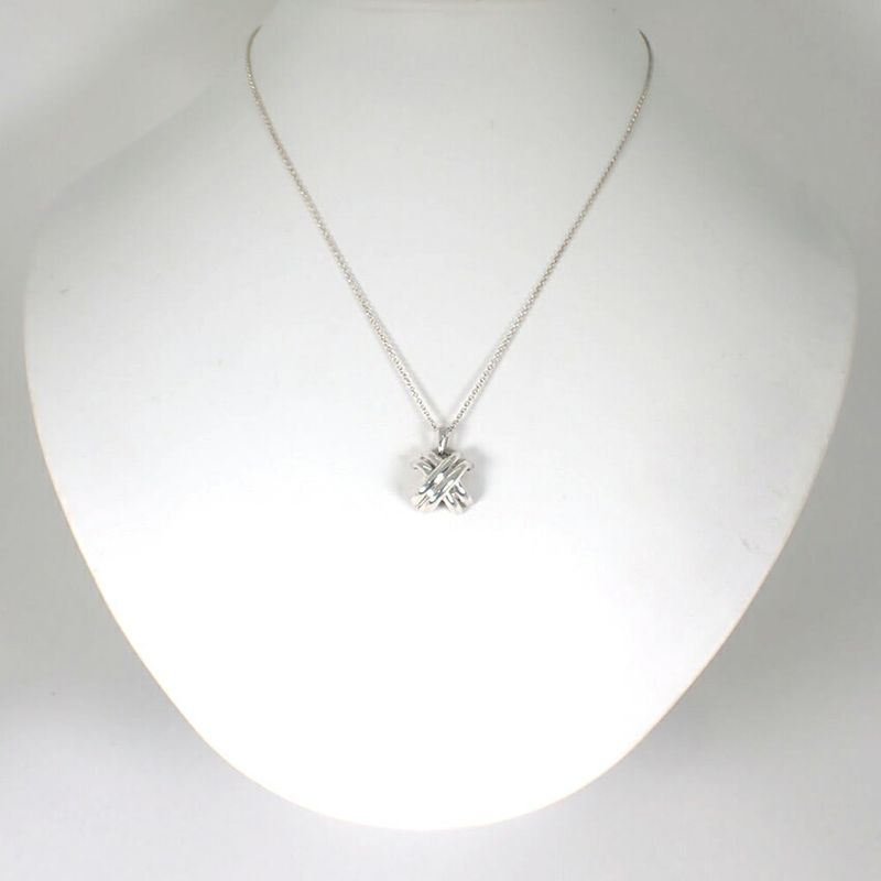 Tiffany & Co 925 Signature Cross Pendant Necklace