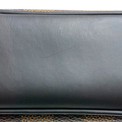 Louis Vuitton Clutch Pochette Kasai Brown Leather Damier Ebene