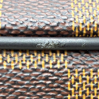 Louis Vuitton Clutch Pochette Kasai Brown Leather Damier Ebene