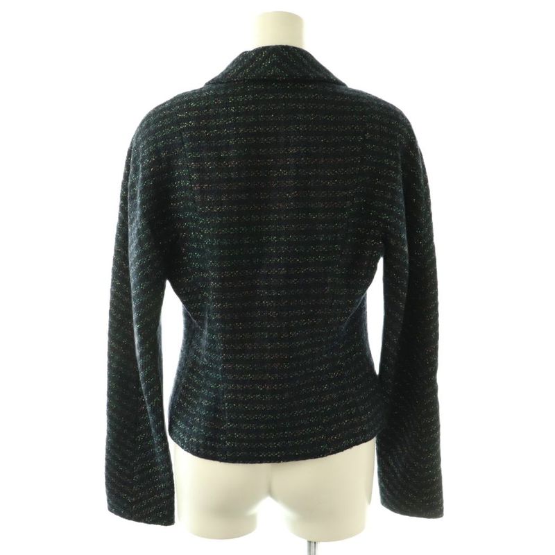Fendi Suit Set Jacket Tight Skirt Lame 38 Black Multicolor ES