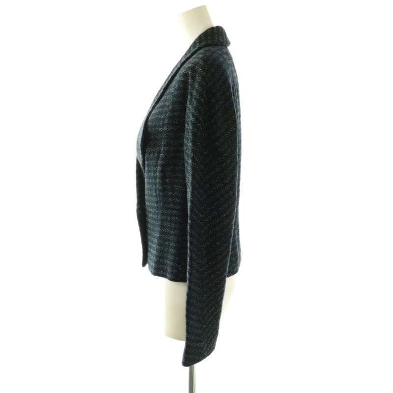 Fendi Suit Set Jacket Tight Skirt Lame 38 Black Multicolor ES
