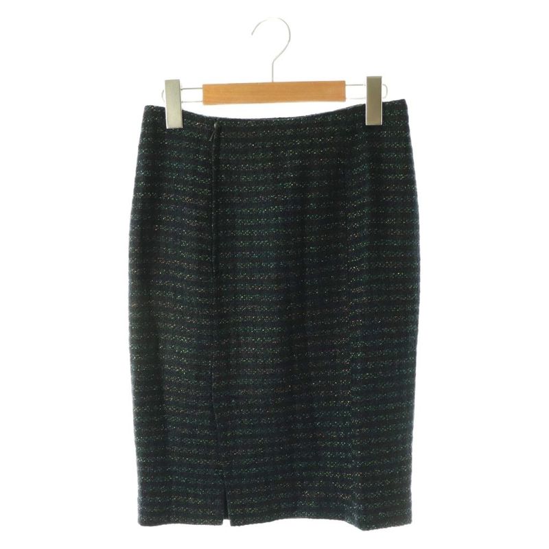 Fendi Suit Set Jacket Tight Skirt Lame 38 Black Multicolor ES