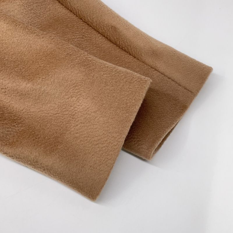 Max Mara Maxmara Studio Camel Wall 100 Belted Coat US 6