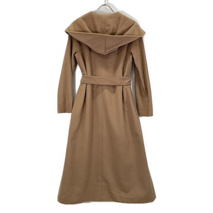 Max Mara Maxmara Studio Camel Wall 100 Belted Coat US 6