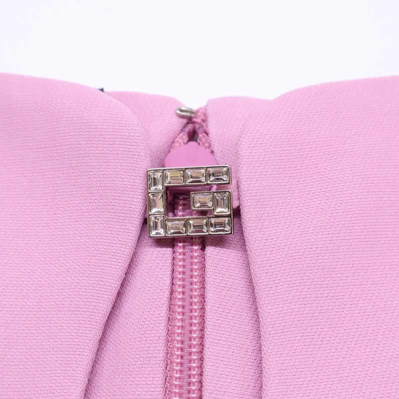 Gucci Pink Wool Silk Sleeveless Creep Dress
