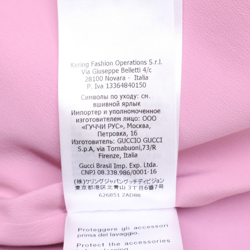 Gucci Pink Wool Silk Sleeveless Creep Dress