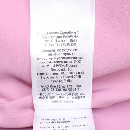 Gucci Pink Wool Silk Sleeveless Creep Dress