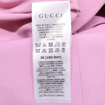 Gucci Pink Wool Silk Sleeveless Creep Dress