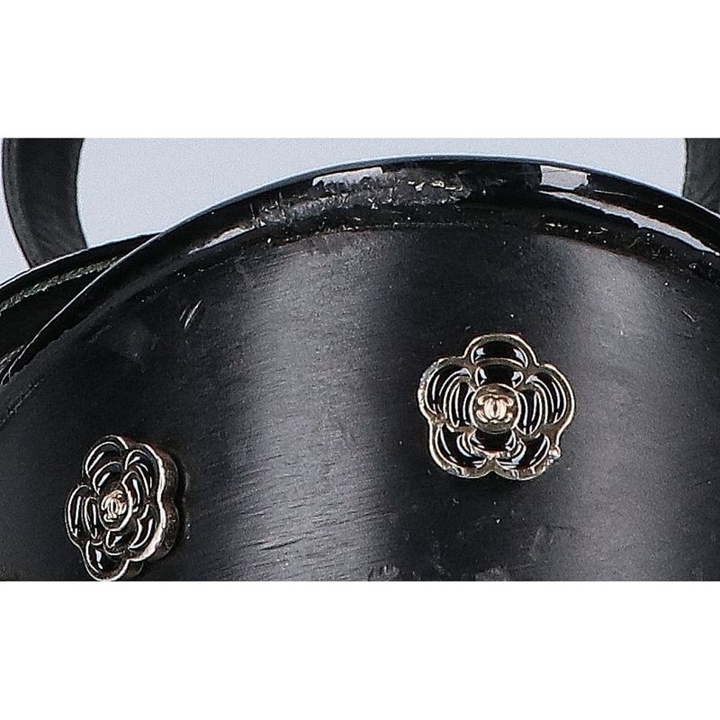 Chanel Patent Leather Camellia Sandal