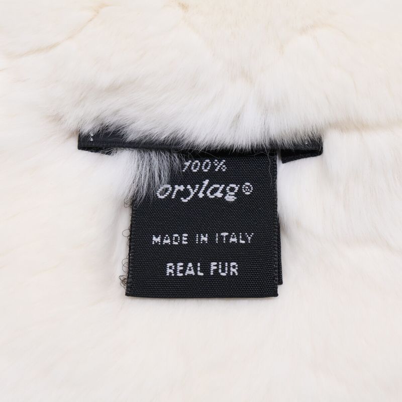 Chanel Orylag Rabbit Fur CC Logo Scarf