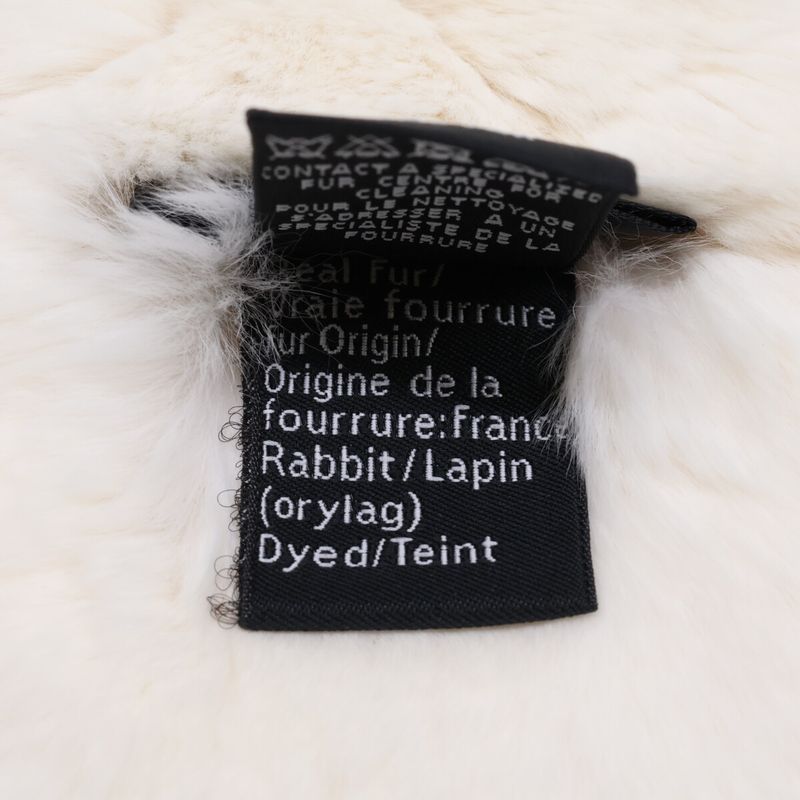 Chanel Orylag Rabbit Fur CC Logo Scarf