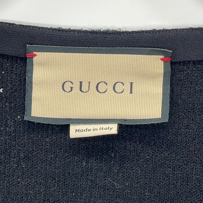 Gucci Gray Sequin Knit Cardigan