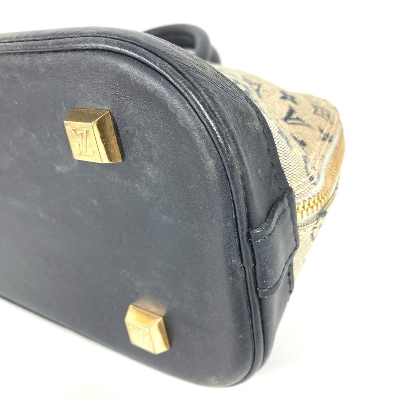 Louis Vuitton Handbag Alma Long Monogram Mini Canvas Navy