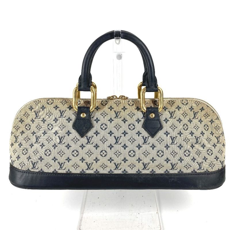 Louis Vuitton Handbag Alma Long Monogram Mini Canvas Navy