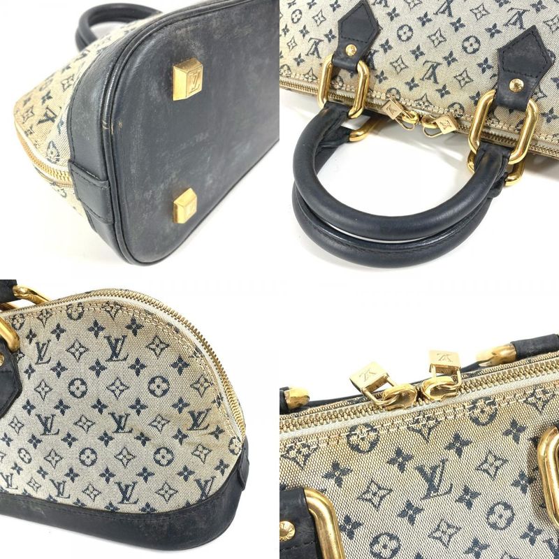 Louis Vuitton Handbag Alma Long Monogram Mini Canvas Navy