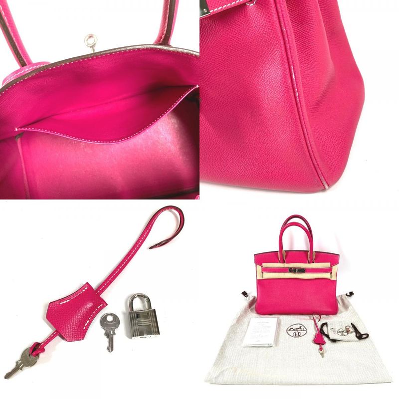 Hermes Handbag Birkin 30 Epsom Rose Tyrian Pink