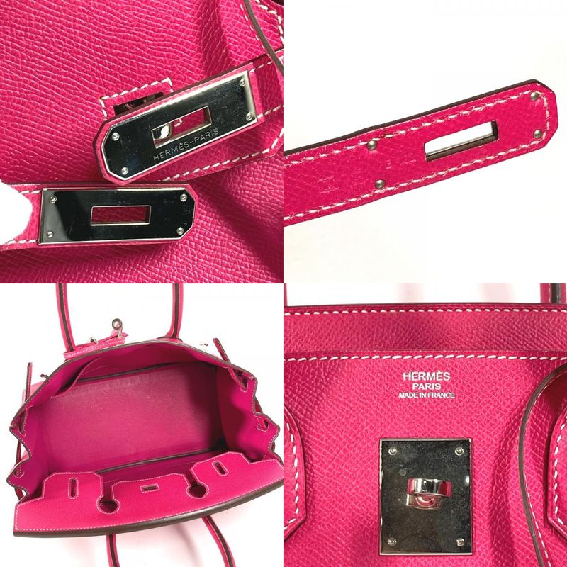 Hermes Handbag Birkin 30 Epsom Rose Tyrian Pink