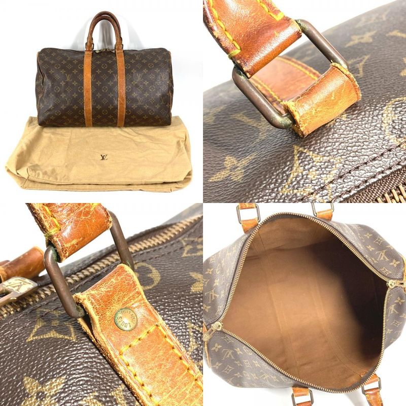 Louis Vuitton Boston Bag Keepall 45 Monogram Canvas Brown