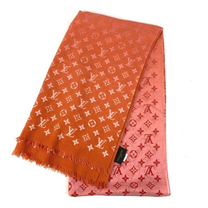 Louis Vuitton Shawl Etole Monogram Sunrise Orange Scarf