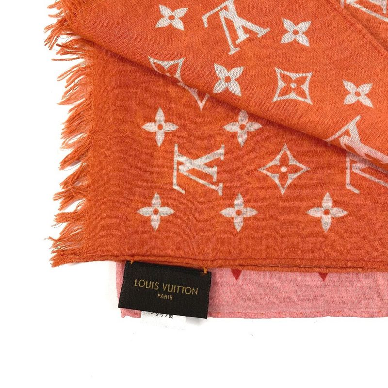 Louis Vuitton Shawl Etole Monogram Sunrise Orange Scarf