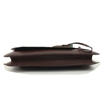 Hermes Clutch Envelope Leather Brown