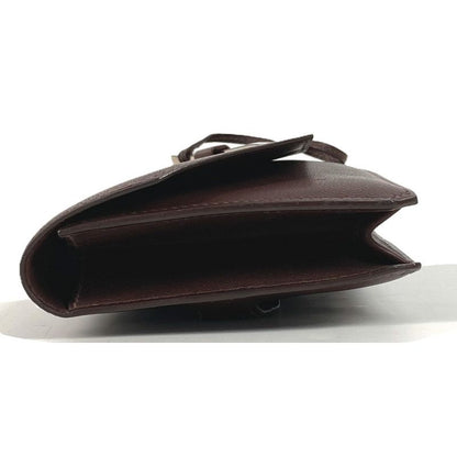Hermes Clutch Envelope Leather Brown