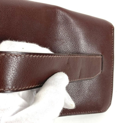 Hermes Clutch Envelope Leather Brown