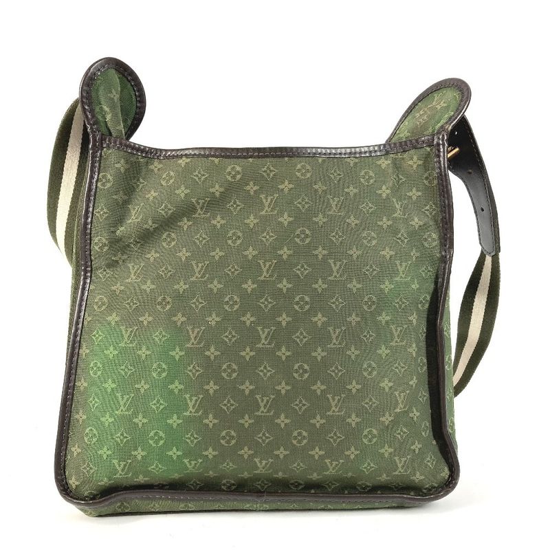 Louis Vuitton Shoulder Bag Besace Marie Kate Leather Canvas Khaki